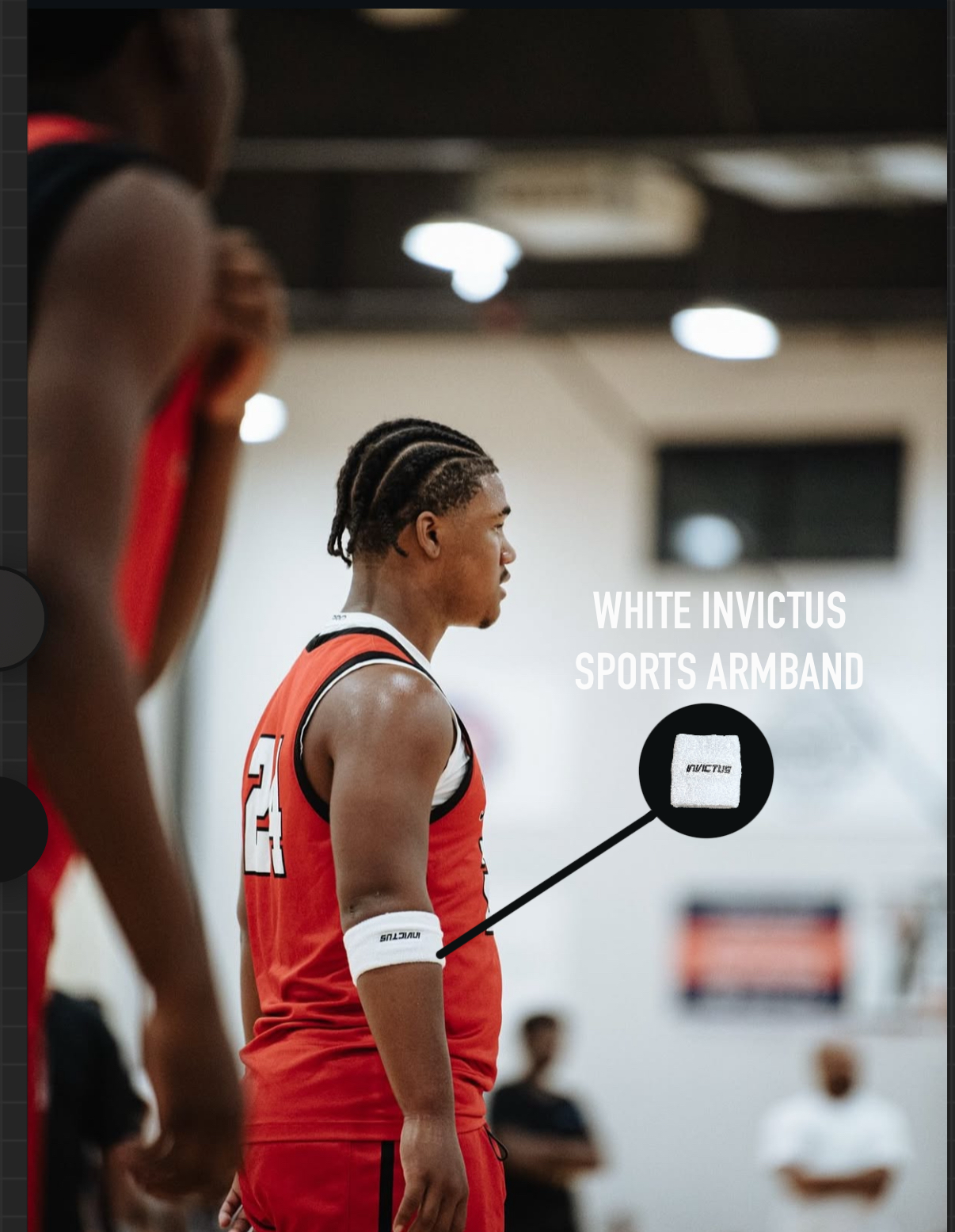 White Invictus Sports Armband (2 PACK)