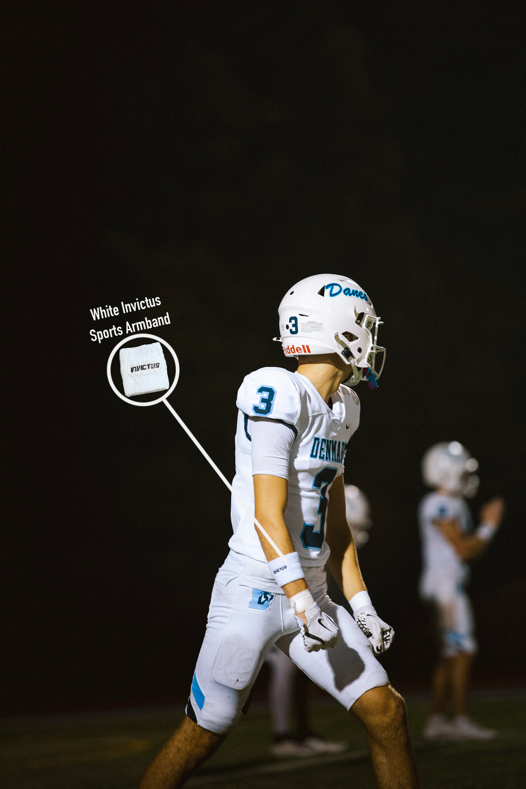 White Invictus Sports Armband (2 PACK)